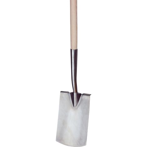 Gärtnerspaten Carat Edelstahl B= 180 mm, mit Stiel-L=800 mm