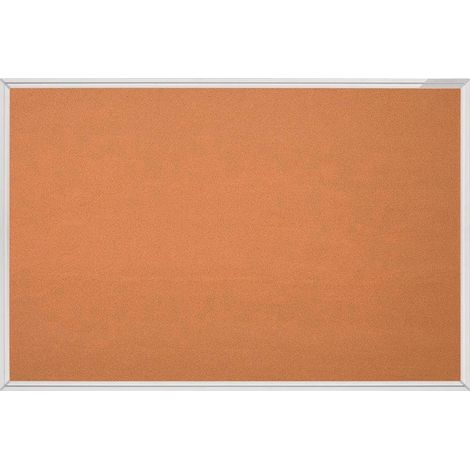 Lavagna in sughero B900xH600mm naturale con cornice in alluminio