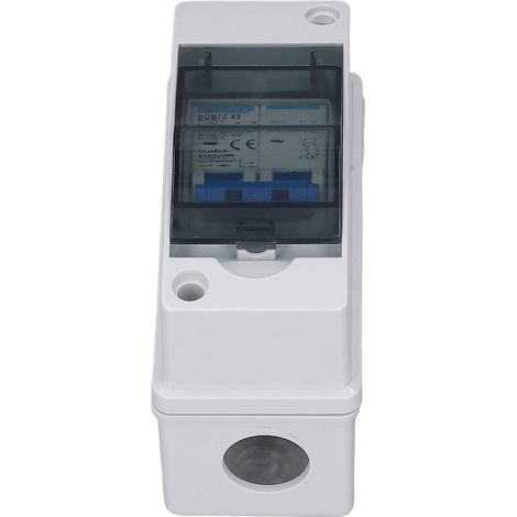 Disjoncteur MCB DC 1000V 20A Coffret de Distribution Étanche avec Interrupteur-Sectionneur pour Panneaux Solaires