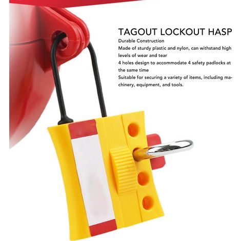 Hasp de Sécurité à 4 Trouillons avec Isolation Thermique pour Cadenas (1/5)
