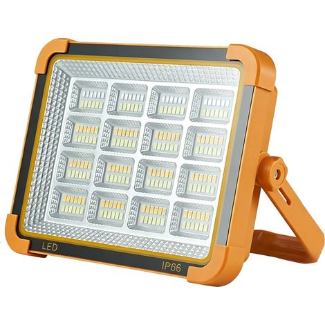 Projecteur LED Solaire Portable Rechargeable USB Étanche IP66 Éclairage Extérieur Puissant Idéal pour Jardin Terrasse et Camping (1/4)