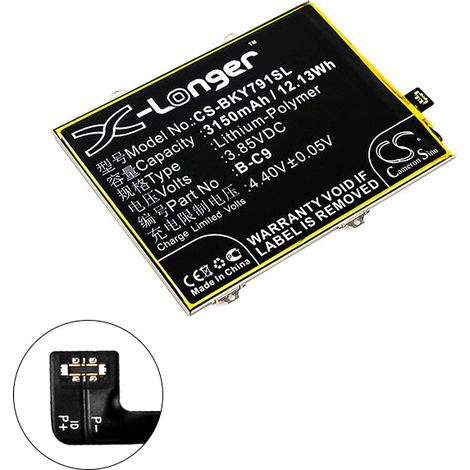 NX - Batterie téléphone, smartphone, GSM pour BBK 3.85V 3150mAh - B-C9 (1/3)