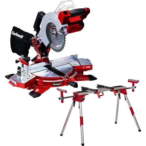 Einhell Cordless 18V Mitre Saw 210mm Power X-Change TE-MS 18/210 LI + Leg Stand (1/5)