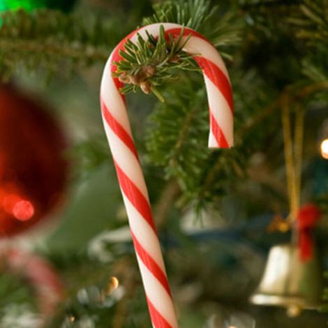 12 Stück 15 cm lange Weihnachts-Zuckerstangen-Hängedekorationen für Weihnachtsbäume (1/5)