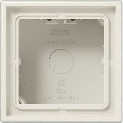 Jung Capuchon apparent simple, LS CUBE, duroplastique, blanc, montage vertical et horizontal LS 581 A W