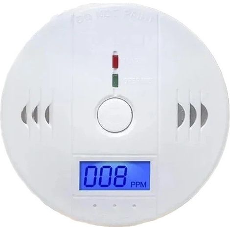 Détecteur monoxyde carbone piles, écran LCD, alarme CO maison bureau (1/5)
