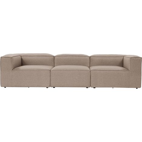 Sofa 4-Sitzer modern modular aus Leinen Fora 4 - Beige (1/5)