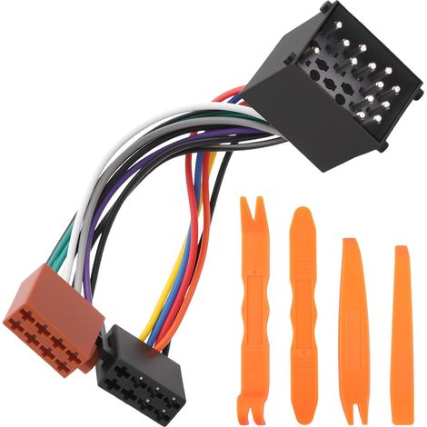 Connecteur ISO Autoradio 17 Broches pour E36 E46 E92 Coupé E34 E39 Câble Adaptateur Faisceau Autoradio Fiche ISO Radio pour Coupé E34 E39 Mini Z3 Land Rover Defender Discovery Freelander (1/5)