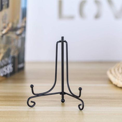 Chevalet décoratif noir pour photos,cadres,livres de cuisine,assiettes décoratives,tableaux et œuvres d'art, 10 cm (lot de 6) (1/5)