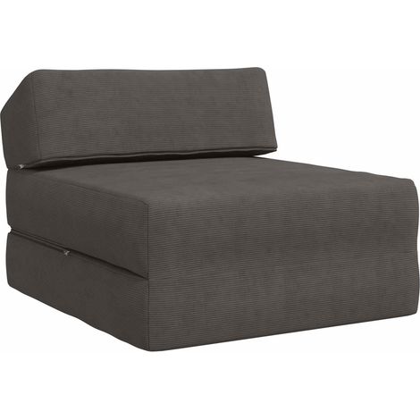 Foldable Sofa Bed Dark Grey 60 x 70 x 41 cm Fabric vidaXL (1/5)