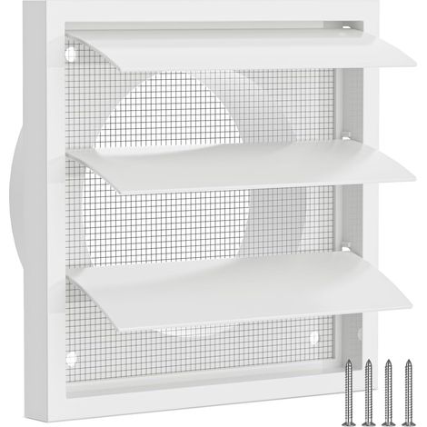 Verschließbares Lüftungsgitter (150 mm, 175 mm x 175 mm) mit beweglichen Lamellen und Insektenschutzgitter, geeignet für Klimaanlagen, Garagen, Außenbereiche und Dunstabzugshauben. (1/5)