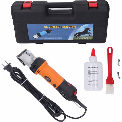 Tondeuse électrique professionnelle pour moutons et chevaux, 690 W, orange, avec réglage de la vitesse, kit de toilettage, ciseaux