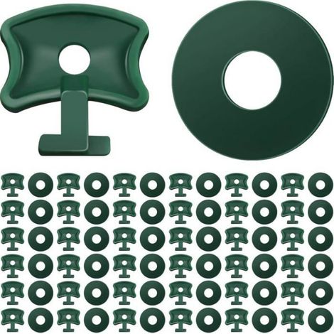 200 Pièces Clips de fixation, Serre en plastique vert, Rondelles 2,5 cm, Pour serre aluminium, Isolation et ombrage (1/5)