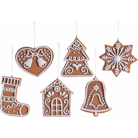Set 12 Decorazioni Natalizie da Appendere Pan di Zenzero Addobbi Natalizi per l'Albero di Natale e la Casa (1/2)