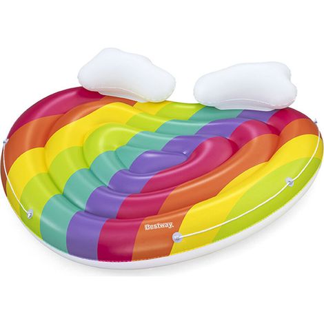 Bestway Isola Galleggiante Gonfiabile Arcobaleno 175x163 cm Spiaggia e Piscina 43722 (1/5)