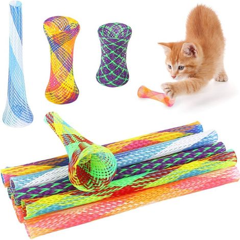Tube À Ressort - Jouet Interactif Pour Chat En Nylon Flexible Et Rétractable - 25 Pièces (1/5)