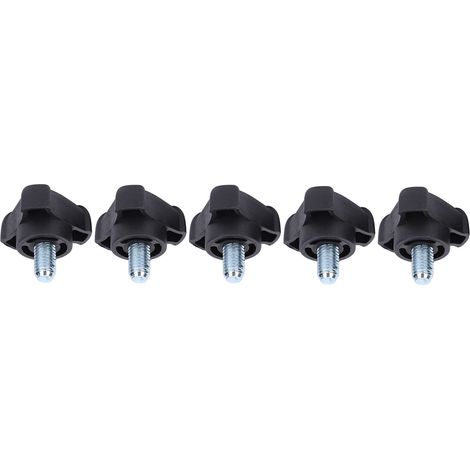Lot de 5 vis M8 en plastique à poignée triangulaire arquée, boulon de verrouillage à torsion manuelle de 18 mm (1/5)