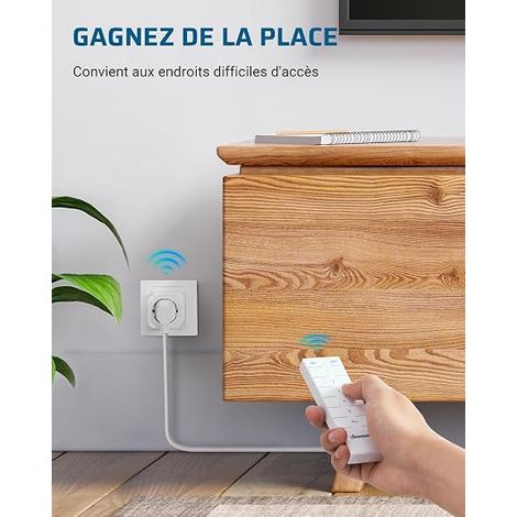 Prises Télécommandées Sans Fil, 16A 3680W, 5 Prises (1/3)