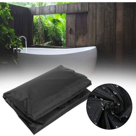 Housse pour spa - - 218 x 218 x 30 cm - Résistante aux intempéries - Pliable - Anti-poussière (1/4)