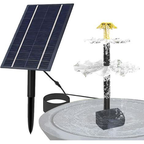 Fontaine solaire à 3 étages pour oiseaux (1/5)