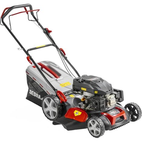 Tondeuse à Gazon à Essence 3,6 KW, Largeur de Coupe 46 cm, entraînement par Roue, Vitesse de Coupe réglable, Hauteur de Coupe Centrale (6 Niveaux de réglage) (1/5)