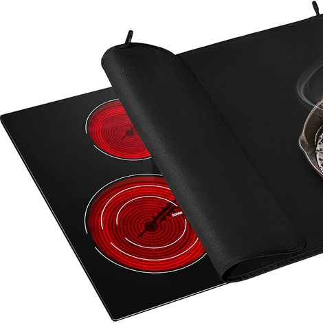 Tapis de nettoyage et de protection pour plaque à induction, tapis isolant thermique, résistant aux hautes températures, antidérapant, rectangulaire, 25 x 35 cm (1/5)