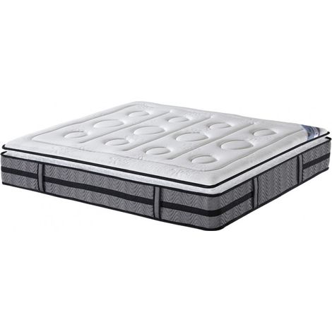 Matelas 180 x 200 cm mi ferme avec sur-matelas latex naturel - MARCO (1/3)