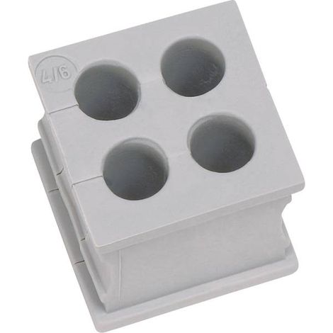 Icotek KT 4/3 Passacavo scanalato Ø (max.) 3 mm Gomma Grigio 1 pz.