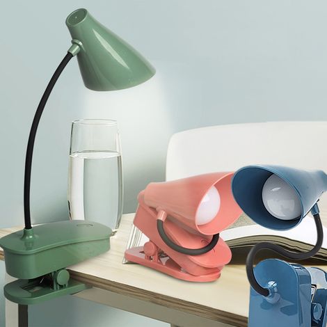 Lampe De Lecture Led - Collier Flexible 360° - Clip De Fixation - Rechargeable Usb - Pour Lit Tête De Lit Bureau Étude - 1 Pièce (1/5)