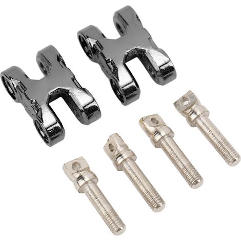 Vorder- und Hinterachs-Abschlepphaken-Sets für Stoßstangen von 1/10 RC-Cars, schwarze Ersatzteile (1/5)