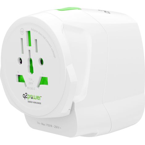 Kopp Reiseadapter Light USB AC World 2-teilig weiß