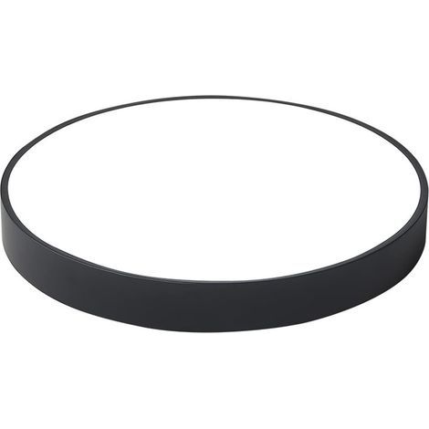 12W Plafonnier LED avec Détecteur de Mouvement, 1200LM 6500K Lampe de Plafond avec détecteur de Radar pour Escaliers, Couloir, Véranda, Garage Noir (1/5)