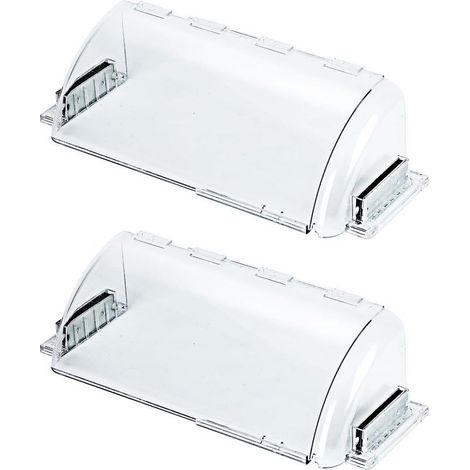 Set mit 2 verstellbaren, transparenten Lüftungsabweisern, 8,5 bis 14,5 Zoll, für Decken-, Boden- und Seitenwandgitter