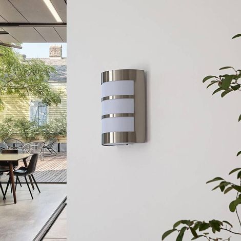 Applique In Acciaio Lampada Da Parete Muro Interno Esterno Portalampada E27 Ip44 (1/4)