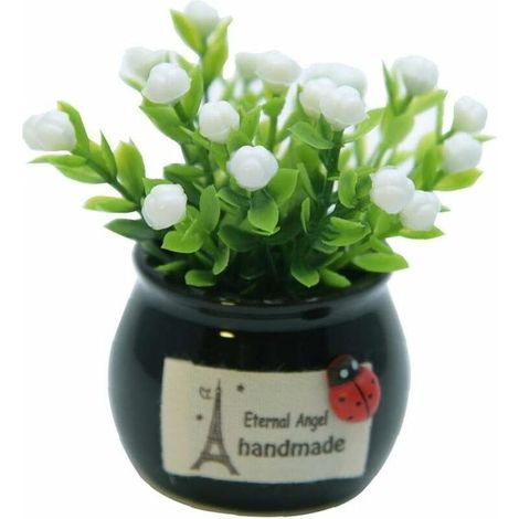 Vase artificiel plante Mini fleur en pot fausse herbe fausse verdure planteur pour la décoration de table de bureau à domicile (1/5)