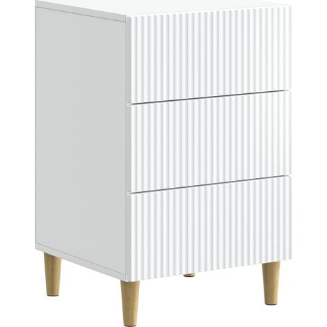 Bedside Cabinet White 43 x 41 x 66.5 cm Engineered Wood vidaXL