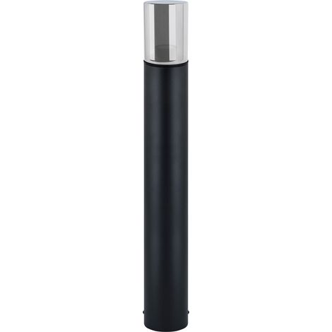 Borne de jardin ronde noire avec finition verre 1xE27 20W IP54 BERYL Struhm (1/2)