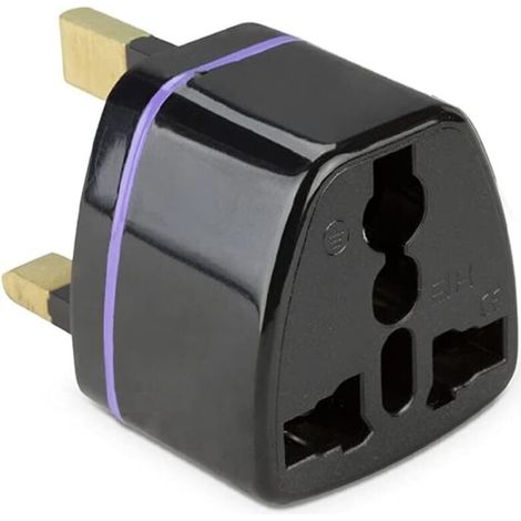 Adaptateur de Voyage 3 Broches UK, Compatible avec Tous les Pays (UK, Hong Kong, Irlande, Émirats Arabes Unis) pour Appareils Électriques et Chargeurs (1/4)