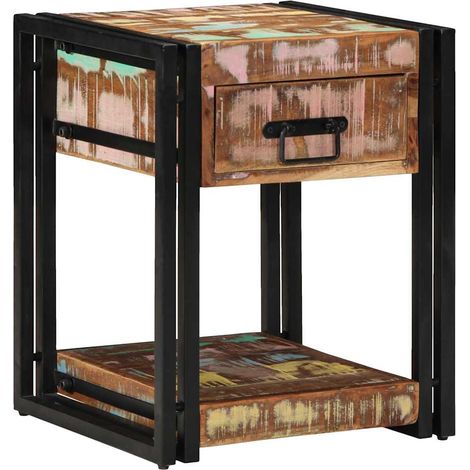 Table de chevet Cabinet de chevet Table de nuit avec tiroir Multicolore 40 x 40 x 50 cm (1/5)