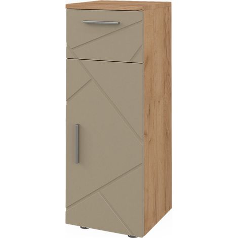 Meuble salle de bain Irma, Chêne de force doré, 30x81cm, Vicco (1/5)