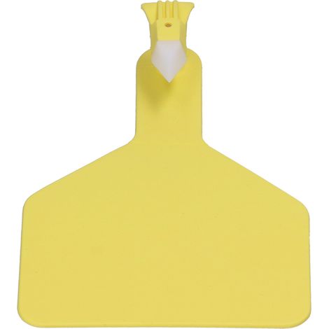 Lot de 100 boucles auriculaires antichute pour bovins, sans inscription, étiquettes auriculaires jaunes unies. (1/5)