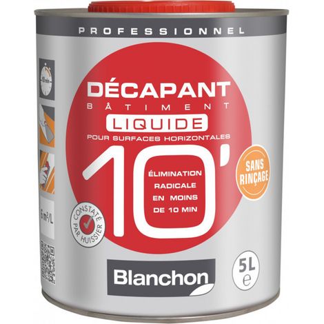 Blanchon – Décapant liquide 5L pour surfaces horizontales – Élimine peintures et vernis en moins de 10 minutes – Sans rinçage – Technologie forte puissance (1/5)