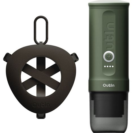 Set OutIn Nano Espressomaschine + Tragbarer Halter Grün
