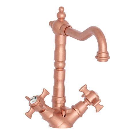 Mélangeur Lavabo CHAMBORD Or Rose Brosse + Vidage Pvd - CRISTINA ONDYNA CH11134P (1/2)