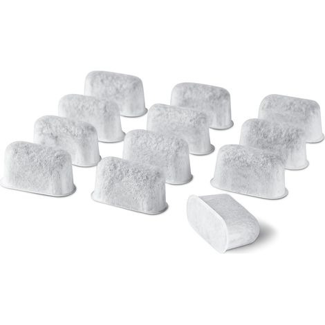 Ortviai Lot de 12 Filtres à Charbon Actif pour Cafetières Cuisinart - Recharges Universelles Premium compatibles avec Modèles DCC-RWF & Machines à Café De'Longhi