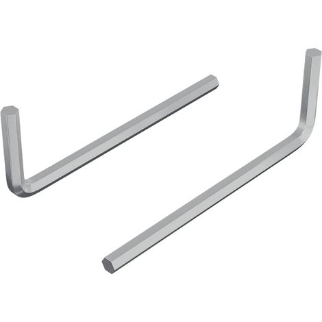 Clé hexagonale 2 pcs Argenté 32 x 86 mm Acier