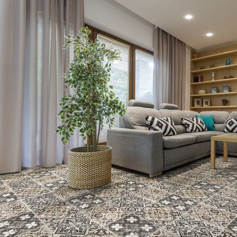 Stickers Sol Anti-dérapant avec Protection - SOL CARRELAGES DOMINGO - 1 sticker de 45x45cm (1/5)