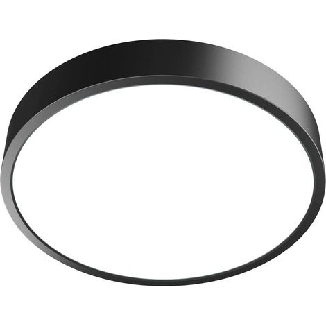 Plafoniera rotonda nera 30cm LED 24W IP44 Botta Italux (1/3)