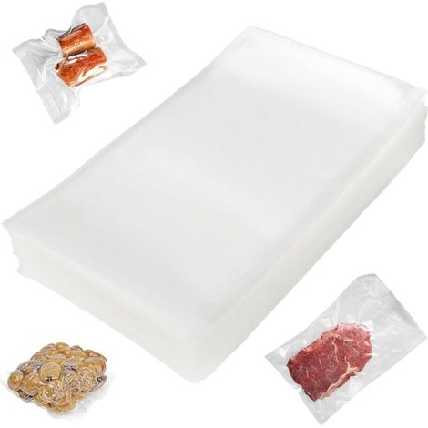YMYNY 100 Stück Vakuumierbeutel für Lebensmittel, Gefrierbeutel, 15 cm x 25 cm Vakuumierbeutel für Vakuumiergerät, kompatibel mit jedem Versiegelungsgerät und Küchenherd (1/4)