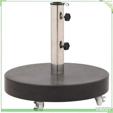 Socle de parasol - FAFEICY - 48564 - 30 kg - Granit - Rond (Ø45 cm) (1/5)